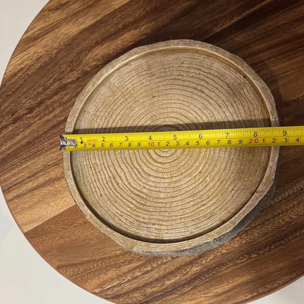 Rustic Round Textured swivel Tray - Picture 7 of 7